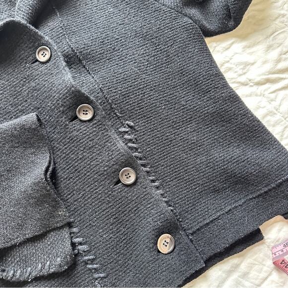 Issey Miyake Black Cardigan Sweater Size 4 - Picture 9 of 9